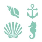 Fine art shop - Stencil Sea 03, 20x20cm., La Pajarita | totenart.com