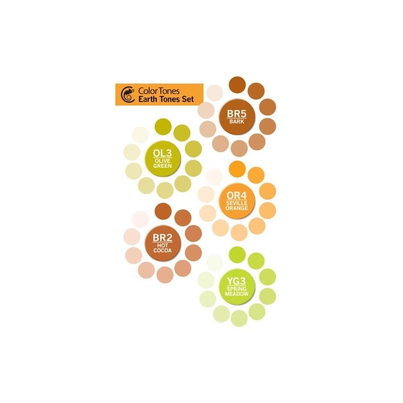 Fine art shop - Marker Case Chameleon, 5 Earth Colors | totenart.com