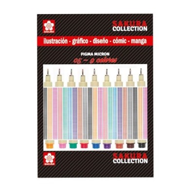 Fine art shop - Set 9 markers several colors Pigma Micron Sakura n. 05 | totenart.com\n