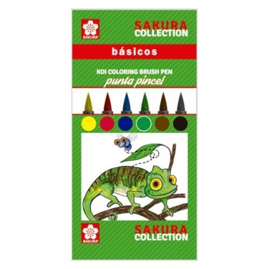Fine art shop - Set 6 Koi Coloring Sakura BASICS brush tipped markers | totenart.com
