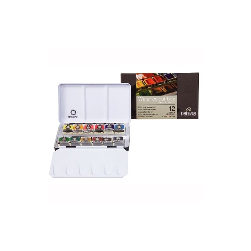 Fine art shop - Metallic box 12 watercolors Rembrandt | totenart.com