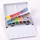 Fine art shop - Metallic Box Sennelier 12 Watercolour 1/2 godets | totenart.com