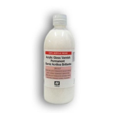 Fine art shop - Gloss Acrylic Varnish Vallejo, 500 ml. | totenart.com