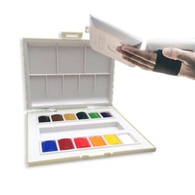 Fine art shop - Box 12 watercolors Sennelier with elasticated strap. | totenart.com
