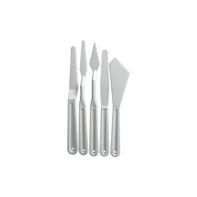 Fine art shop - Kit 5 plastic spatulas, 18 cm. | totenart.com