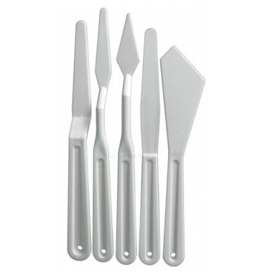Fine art shop - Kit 5 plastic spatulas, 18 cm. | totenart.com