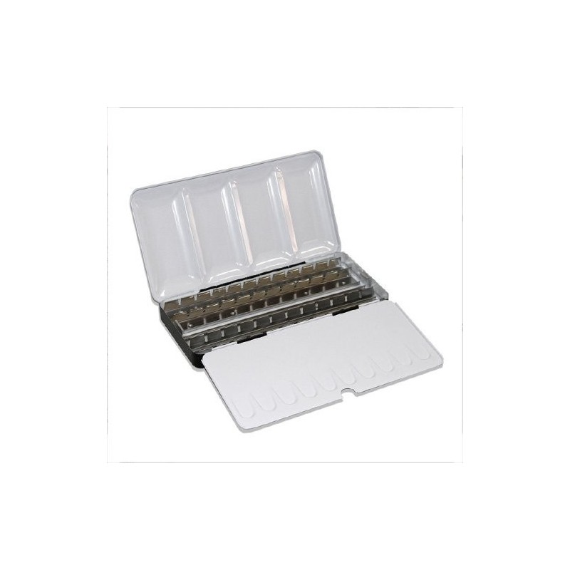 Materiais Belas Artes - Refillable box for watercolor 48 1/2 Godets  | totenart.com