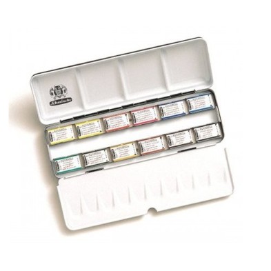 Fine art shop - Metal box watercolors Schmincke Horadam 12 Large Godets | totenart.com