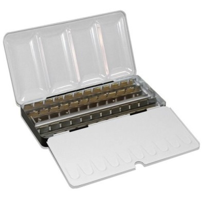 Materiais Belas Artes - Refillable Schmincke box for watercolor 24 Large Godets o 48 1/2 Godets | totenart.com
