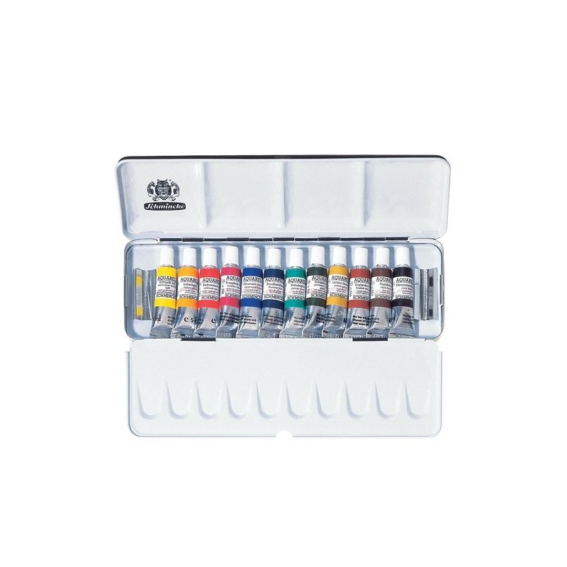 Fine art shop - Metal box 12 watercolors Schmincke Horadam 5 ml | totenart.com