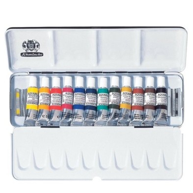 Fine art shop - Metal box 12 watercolors Schmincke Horadam 5 ml | totenart.com