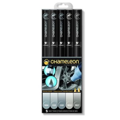 Fine art shop - Marker Case Chameleon, 5 Gray Colors | totenart.com
