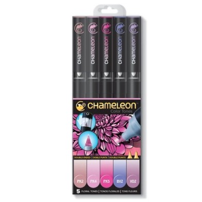 Fine art shop - Marker Case Chameleon, 5 Floral Colors | totenart.com