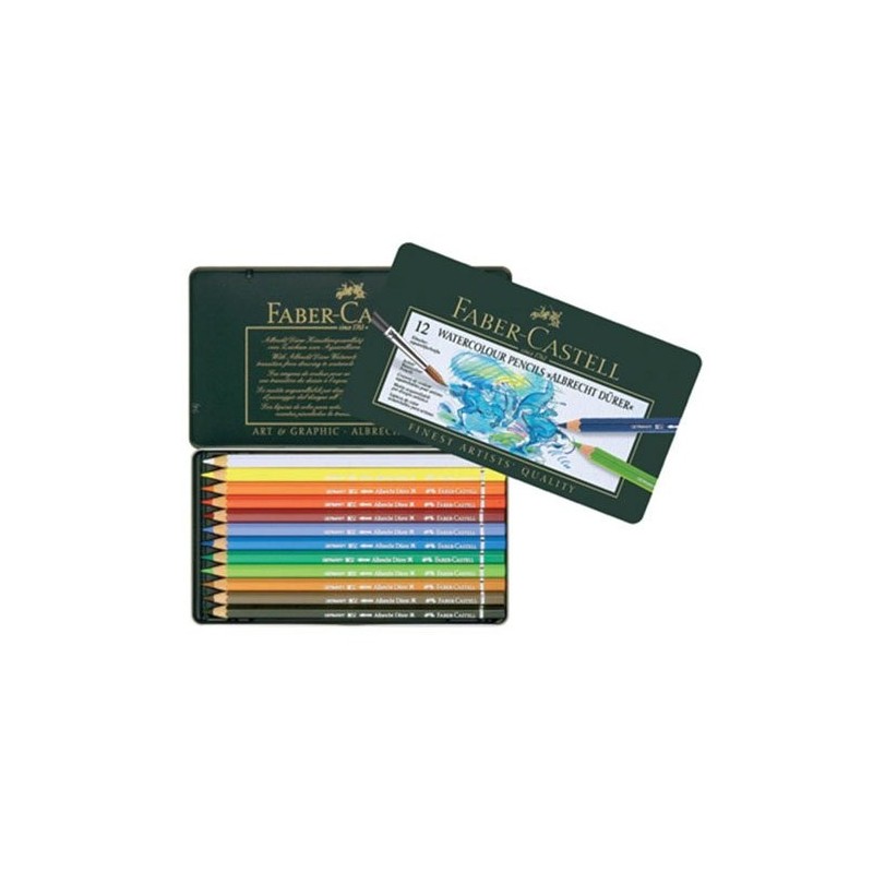  Fine art shop - Albrecht Dürer Watercolour Pencils Metal box Faber-Castell, 12 colours | totenart.com