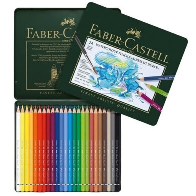  Fine art shop - Albrecht Dürer Watercolour Pencils Metal box Faber-Castell, 24 colours | totenart.com