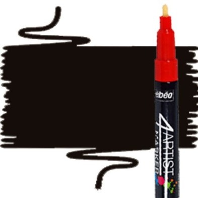 Fine art shop - Pebeo 4Artist Black Oil Marker 2 mm | totenart.com