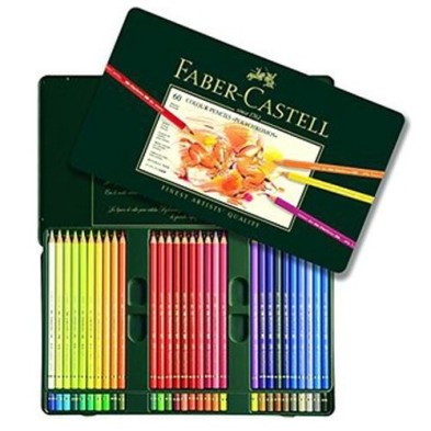 Fine art shop - Colour Pencils metal box POLYCHROMO, Faber Castell (60 colours) | totenart.com