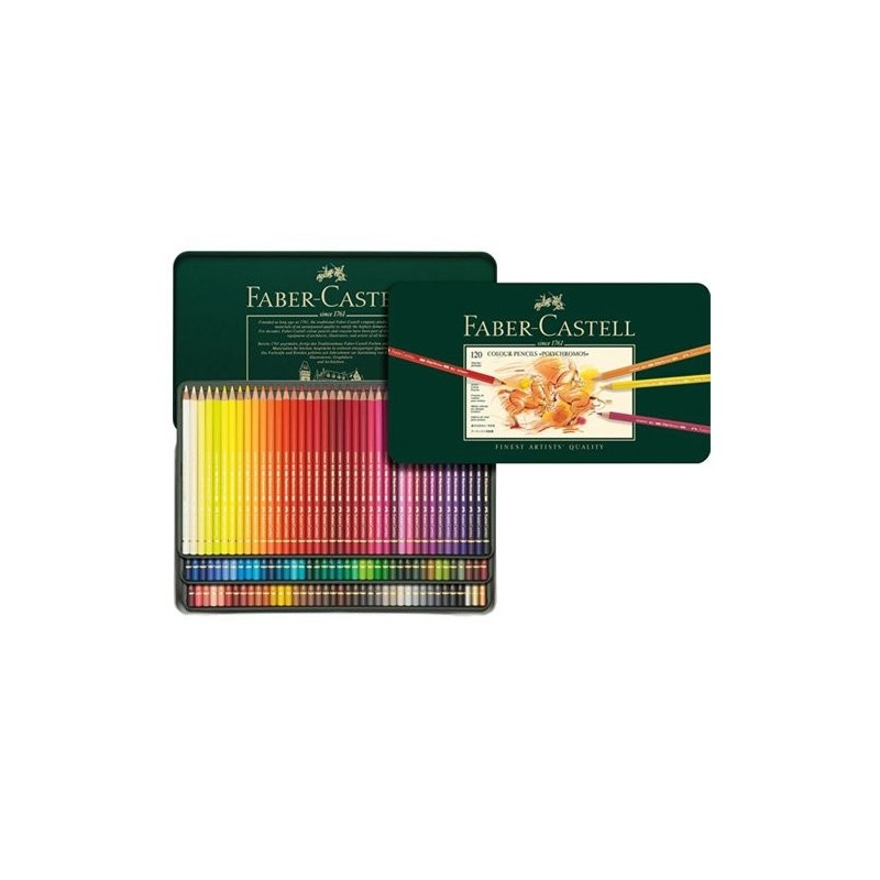  Fine art shop - Colour Pencils metal box POLYCHROMO, Faber Castell (120 colours) | totenart.com
