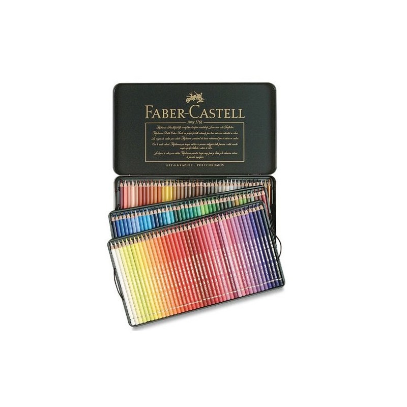  Fine art shop - Colour Pencils metal box POLYCHROMO, Faber Castell (120 colours) | totenart.com