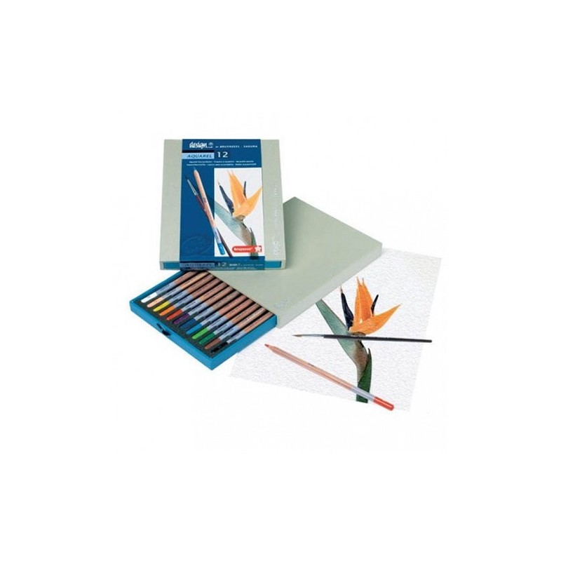  Fine art shop - 12 watercolour pencil case Sakura Bruynzeel | totenart.com