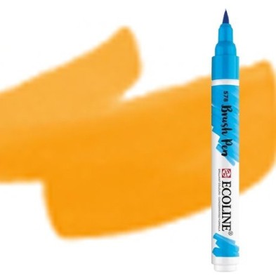 Fine art shop - Ecoline Brush Pen Dark Yellow | totenart.com