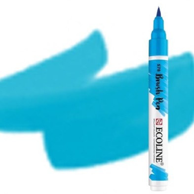 Fine art shop - Ecoline Brush Pen Turquoise blue | totenart.com