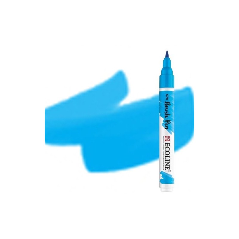Fine art shop - Ecoline Brush Pen Light Blue  | totenart.com