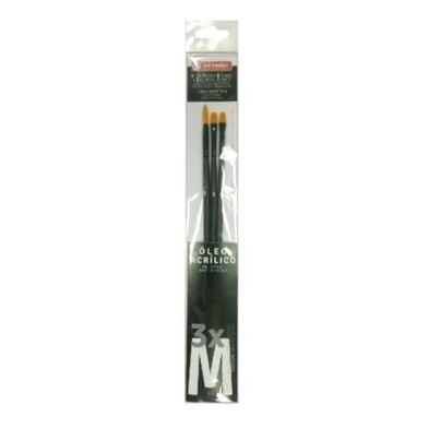 Fine art shop - 3 Oil and Acrylic Brushes Set M, Art Creation | totenart.com