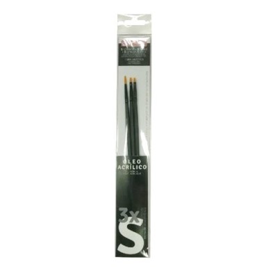 Fine art shop - 3 Oil and Acrylic Brushes Set S, Art Creation | totenart.com