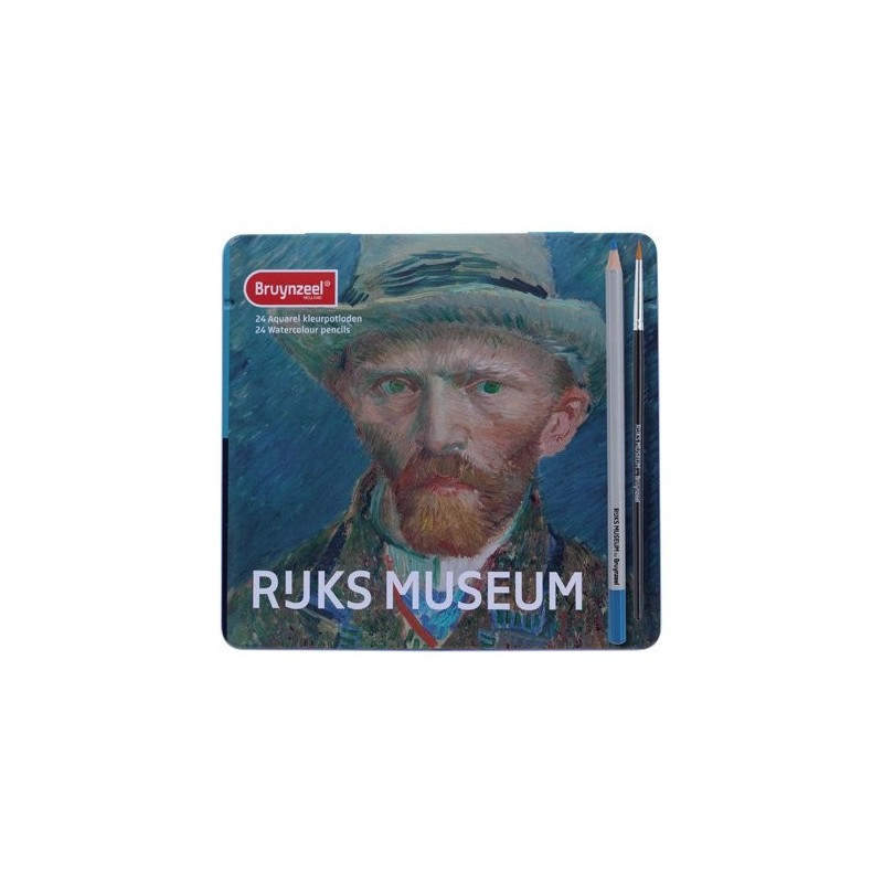 Fine art shop - Special Edition Box 24 watercolours pencils Bruynzeel-Van Gogh self-portrait | totenart.com