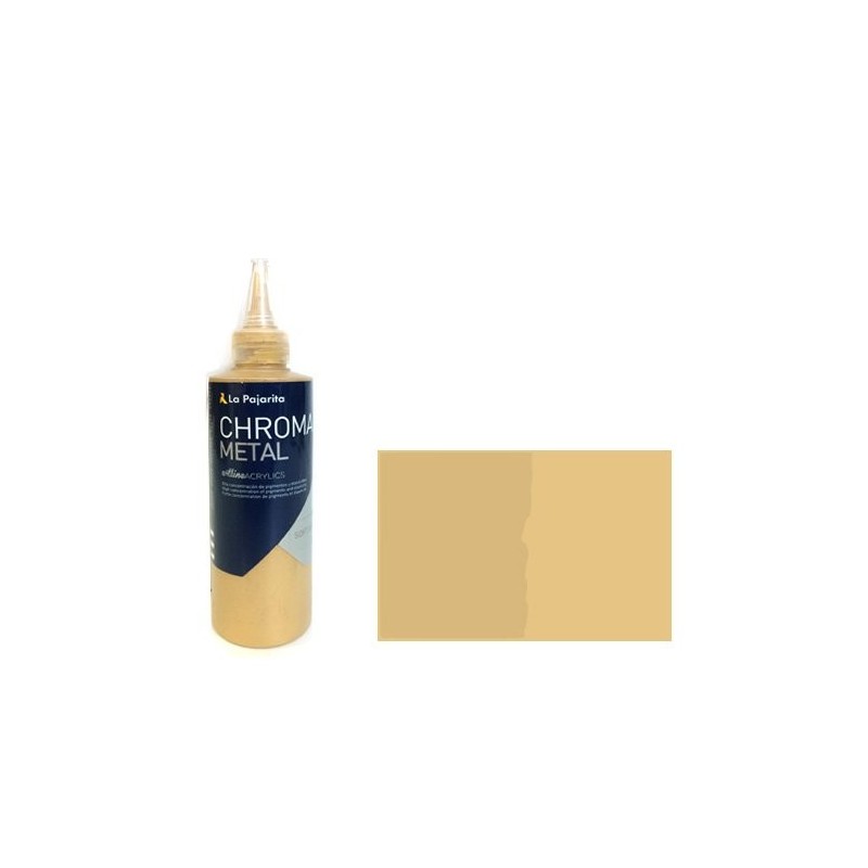 Fine art shop - Acrylic La Pajarita Rich Gold (Metal) Chroma Color (200 ml.) | totenart.com