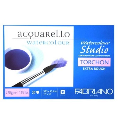  Fine art shop - Fabriano Watercolor Torchon Block, Fabriano (20 sheets, 270gr, 30.5x45.5cm) | totenart.com