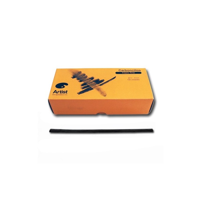 Fine art shop - Charcoals thin, 3-4 mm, box 100 units. | totenart.com