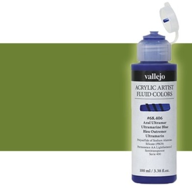  Fine art shop - Acrylic Fluid Vallejo 429, gold green, 100 ml. | totenart.com