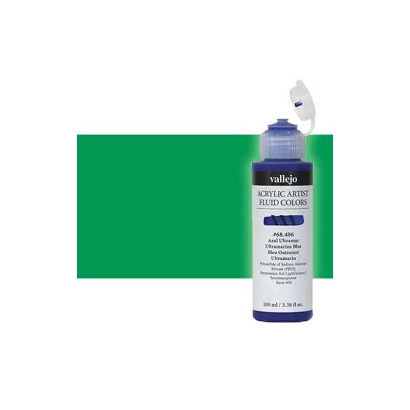  Fine art shop - Acrylic Fluid Vallejo 409, permanent green, 100 ml. | totenart.com