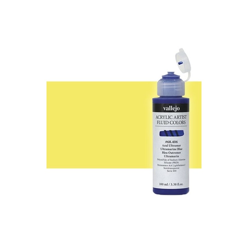 Fine art shop - Acrylic Fluid Vallejo 401, hansa yellow, 100 ml. | totenart.com