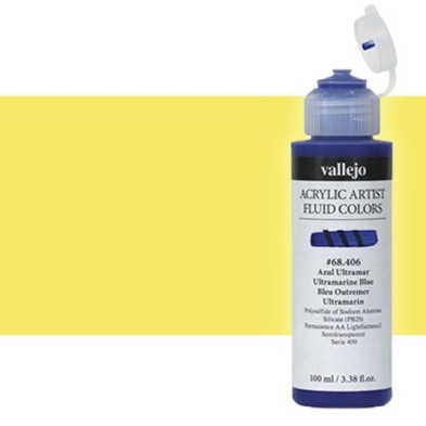  Fine art shop - Acrylic Fluid Vallejo 401, hansa yellow, 100 ml. | totenart.com