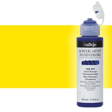  Fine art shop - Acrylic Fluid Vallejo 428, hansa yellow opaque, 100 ml. | totenart.com