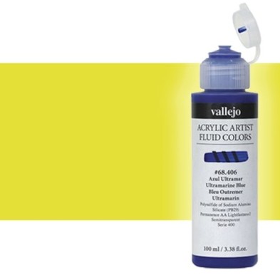  Fine art shop - Acrylic Fluid Vallejo 616, fluorescent yellow, 100 ml. | totenart.com