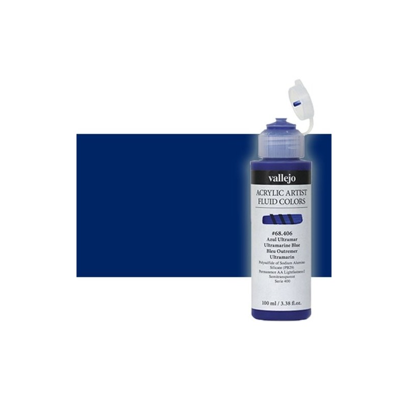  Fine art shop - Acrylic Fluid Vallejo 823, anthraquinone blue, 100 ml. | totenart.com