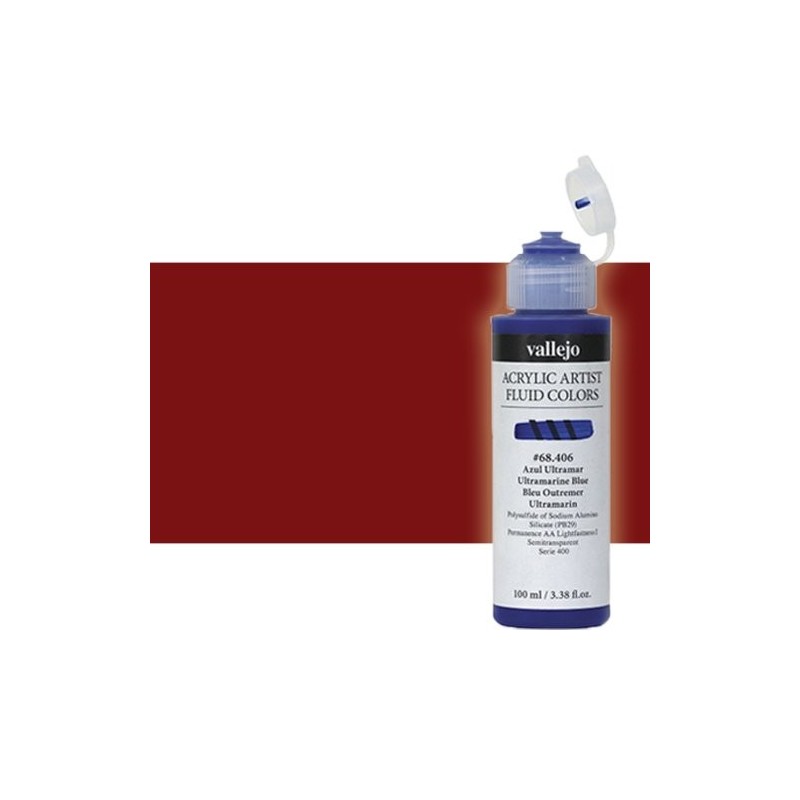  Fine art shop - Acrylic Fluid Vallejo 306, mars red, 100 ml. | totenart.com