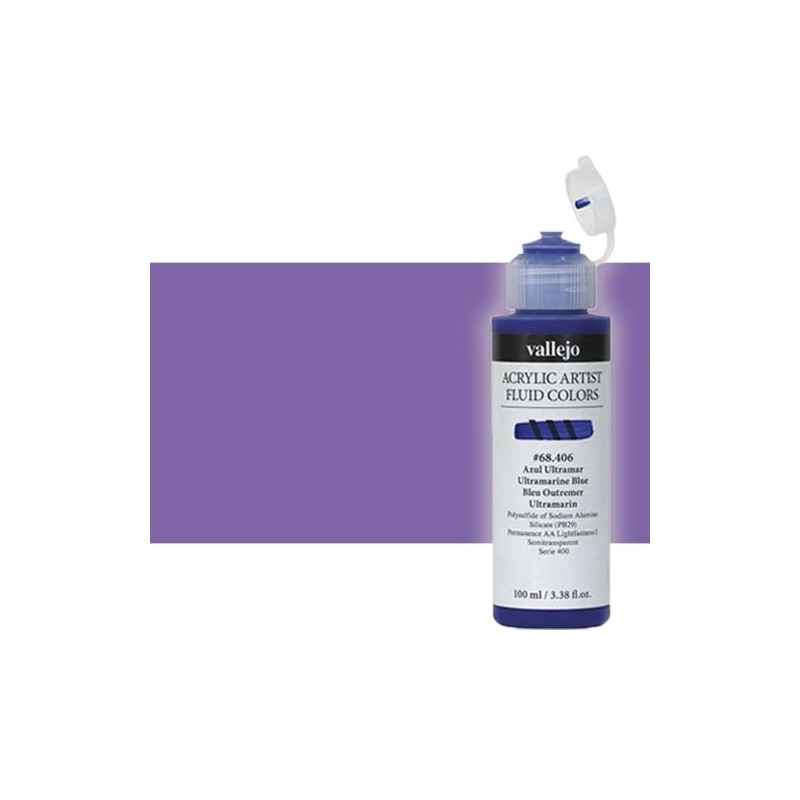  Fine art shop - Acrylic Fluid Vallejo 413, ultramarine violet, 100 ml. | totenart.com