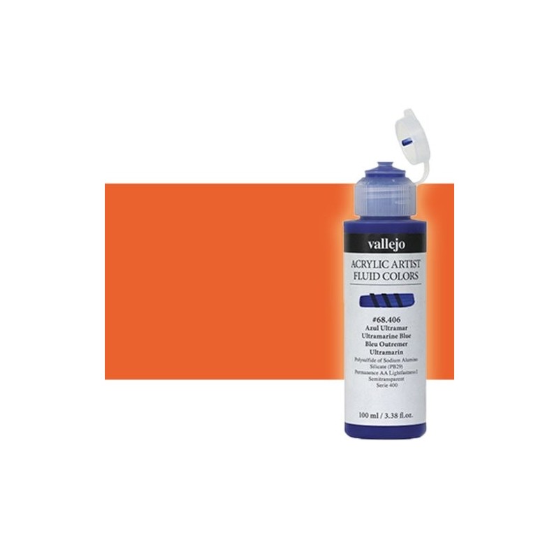  Fine art shop - Acrylic Fluid Vallejo 821, pyrrole orange, 100 ml. | totenart.com