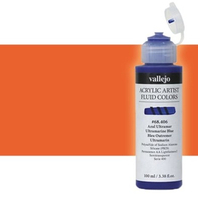  Fine art shop - Acrylic Fluid Vallejo 821, pyrrole orange, 100 ml. | totenart.com