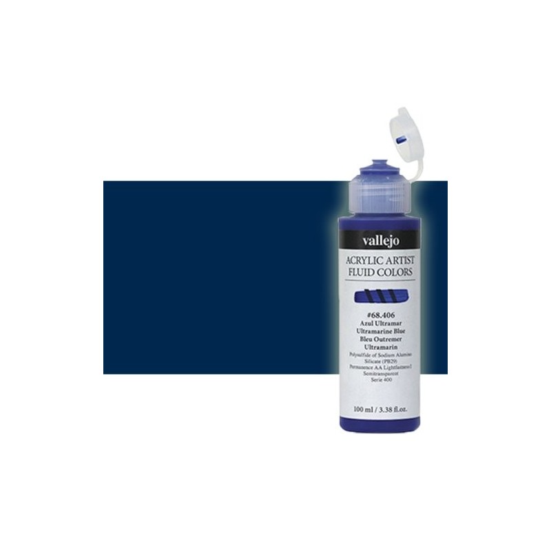  Fine art shop - Acrylic Fluid Vallejo 405, prussian blue (hue), 100 ml. | totenart.com