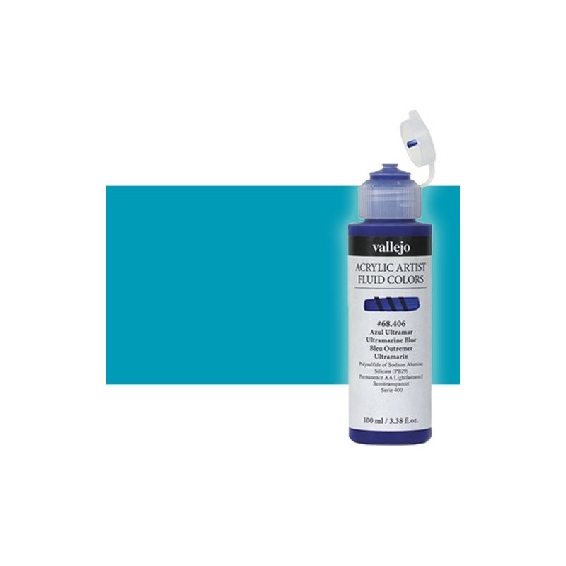  Fine art shop - Acrylic Fluid Vallejo 604, cobalt turquoise, 100 ml. | totenart.com