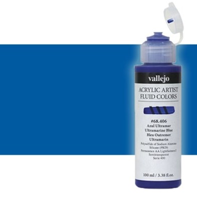  Fine art shop - Acrylic Fluid Vallejo 404, phthalocyanine blue, 100 ml. | totenart.com