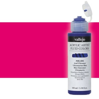  Fine art shop - Acrylic Fluid Vallejo 620, fluorescent pink, 100 ml. | totenart.com
