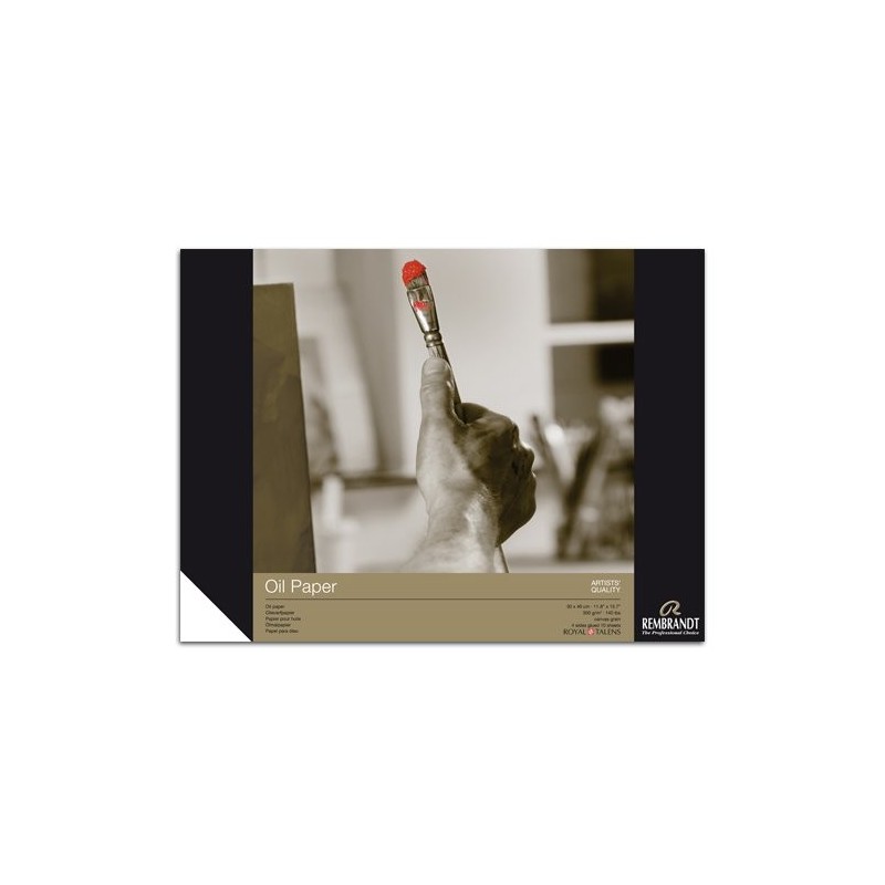  Fine art shop - Rembrandt Oil block 300 gr, 30x40, 10 sheets, canvas grain | totenart.com