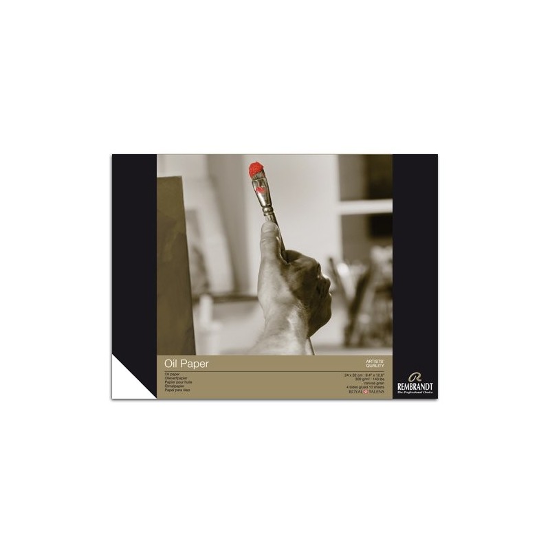  Fine art shop - Rembrandt Oil block 300 gr, 24x32, 10 sheets, canvas grain | totenart.com